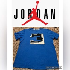 Jordan Blue Tee with Gold Logo